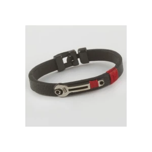 Anahtar Figürlü Kaliteli Suni Deri Bileklik