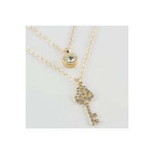 Anahtar Figürlü Yeni Sezon İkili Kolye