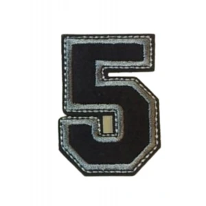 Aplike Ütü İle Yapışan 5  Rakamı  Arma 4x4 cm