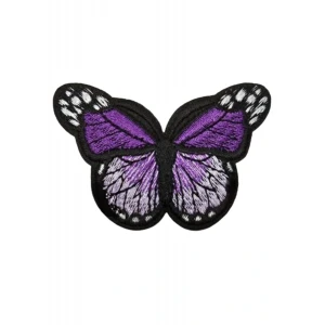 Aplike Ütü İle Yapışan Kelebek Mor Arma 7x5 cm