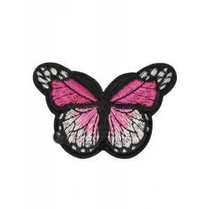 Aplike Ütü İle Yapışan Kelebek Pembe Arma 7x5 cm