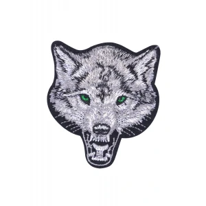 Aplike Ütü İle Yapışan Kurt Yeşilgöz Arma 7x6 cm