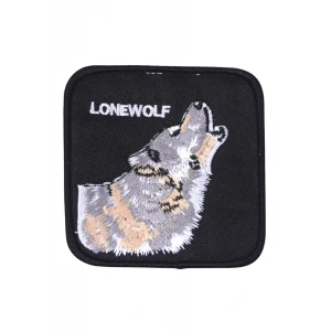 Aplike Ütü İle Yapışan Siyah Kurt Arma 6x4 cm