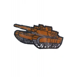 Aplike Ütü İle Yapışan Tank Turuncu Arma 4x3 cm