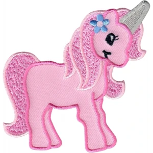 Aplike Ütü İle Yapışan Unicorn Pembe Arma 4x4 cm