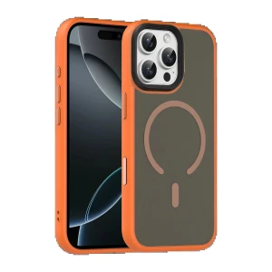 Apple iPhone 16 Pro Max Megane Magsafe Kapak - Turuncu