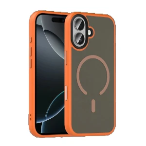 Apple iPhone 17 Megane Magsafe Kapak - Turuncu