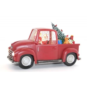 Araba Tasarımlı Işıklı Müzikli Noel Baba Kar Küresi