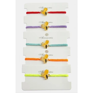 Arı Makrome Örgülü Bileklik