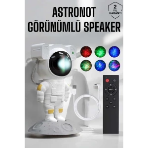 Astronot Görünümlü Projeksiyon Speaker Taşınabilir