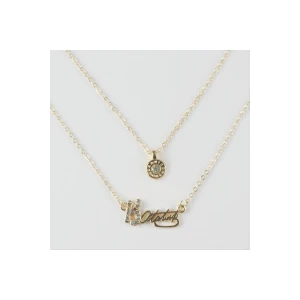 Atatürk Figürlü İkili Kolye