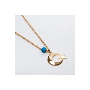 Ay Yıldız Figürlü Kolye