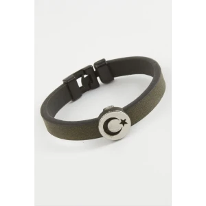 Ay Yıldız Kaliteli Suni Deri Bileklik