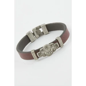 Ay Yıldız Suni Deri Bileklik