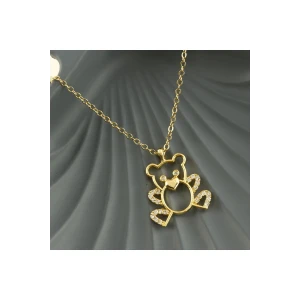 Ayıcık Zirkon Taşlı Trend Kolye