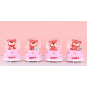 Ayıcıklı Işıklı Kar Küresi 7 Cm