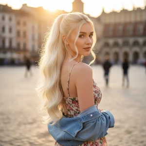 Bağlamalı Dalgalı At Kuyruğu - Açık Platin