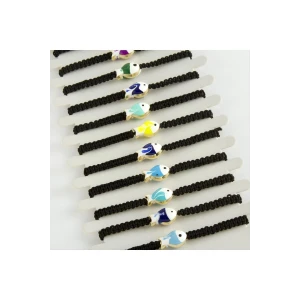 Balık Mineli Makrome Örgülü Bileklik