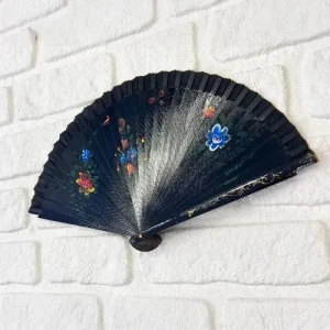 Bambu Çift Taraflı Siyah Yelpaze 12li Paket