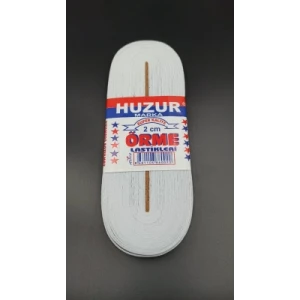 BEYAZ - 2CM PAÇA LASTİK YASSI GENİŞ 10MT (K95)