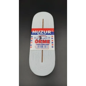 Beyaz - 3cm Paça Lastik Yassı Geniş 10mt.