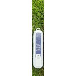 Beyaz Multi Renkli Kapaklı Kalemlik Kutusu -Çanta İçi Saklama - Diş Fırçası - Makyaj Fırçası Kutu