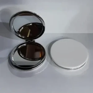 Beyaz Yuvarlak Büyüteçli Cep Aynası