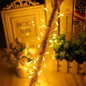 İEG® 10 Metre 100 Ledli 8 Fonksiyonlu Dekoratif Lambader Sarı Lamba