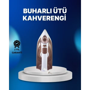 Buharlı Ütü 2200w Kireç Önleyici Self Clean Damlatmaz Kahverengi
