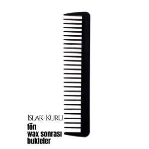Bukleli Saç Fön Wax Sonrası Tarak Karbon Nano Absolute Professional