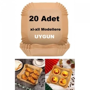 Büyük Boy Air Fryer Fritöz Pişirme Kağıdı 20 Adet
