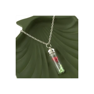 Çiçek Fanus Canlı Kolye