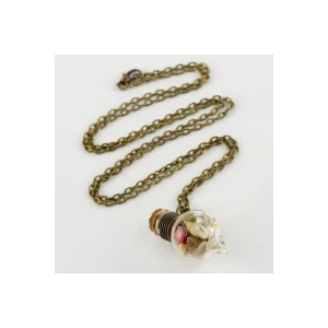 Çiçek Karışık Fanus Canlı Kolye