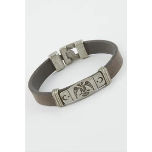 Çift Başlı Kartal Suni Deri Bileklik