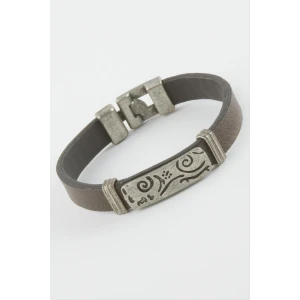 Çini Desenli Suni Deri Bileklik