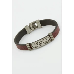 Çini Desenli Suni Deri Bileklik