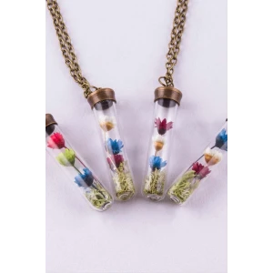 Çuvuk Mantar Tıpalı Fanus Canlı Kolye