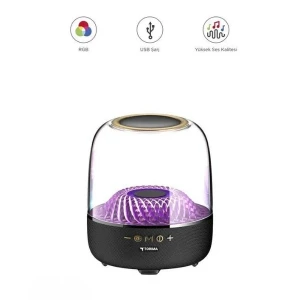 D33 Siyah Taşınabilir Kablosuz Bluetooth Hoparlör