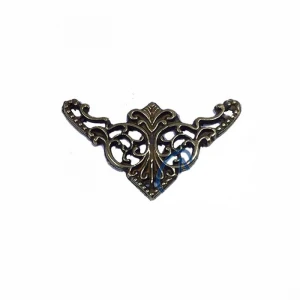 Dekoratif Köşe Süsü, Köşelik - Küçük, 19x34mm, Antik, 100 Adet
