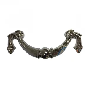 Dekoratif Zamak Üzümlü Kulp - 64mm, Nikel, 1 Adet