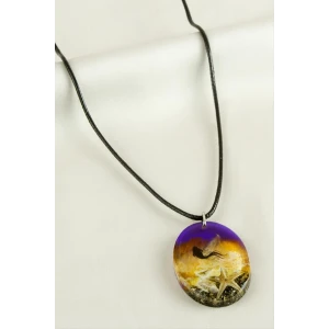 Deniz Kızı Oval Epoksi Kolye