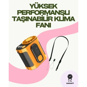 Dijital Göstergeli Turbo Taşınabilir Fan – Usb Type-c, 3 Serinlik Modu
