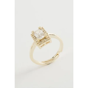 Dikdörtgen Tek Taşlı Yüzük