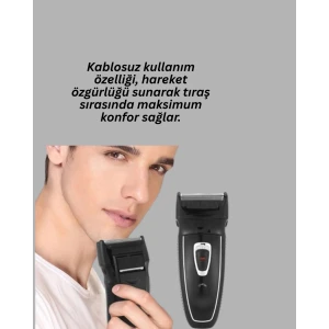 Erkekler İçin Folyo Başlıklı Tıraş Makinesi