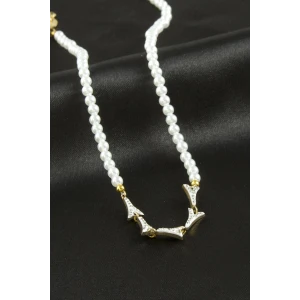 Eyfel Kuesi İnci Lüks Çelik Kolye