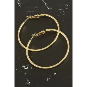 Ezme Lüks Çelik Halka Küpe 4 cm