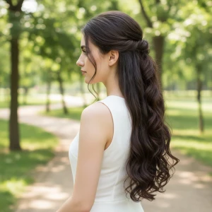 Fiber Sentetik Dalgalı 8 Parça Çıt Çıt - Koyu Kahve