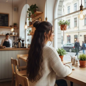 Fiber Sentetik Kabarık Dalgalı 8 Parça Çıt Çıt - Koyu Kahve