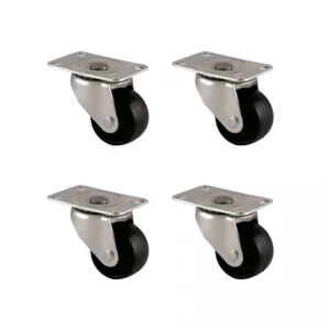 Furç Tablalı Bilyalı Teker - 32MM - Siyah HKS233 - 4 Adet