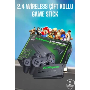 Game Stick 2000 Oyunlu 2.4G Kablosuz Çift Kol Yüksek Hassasiyetli Wireless